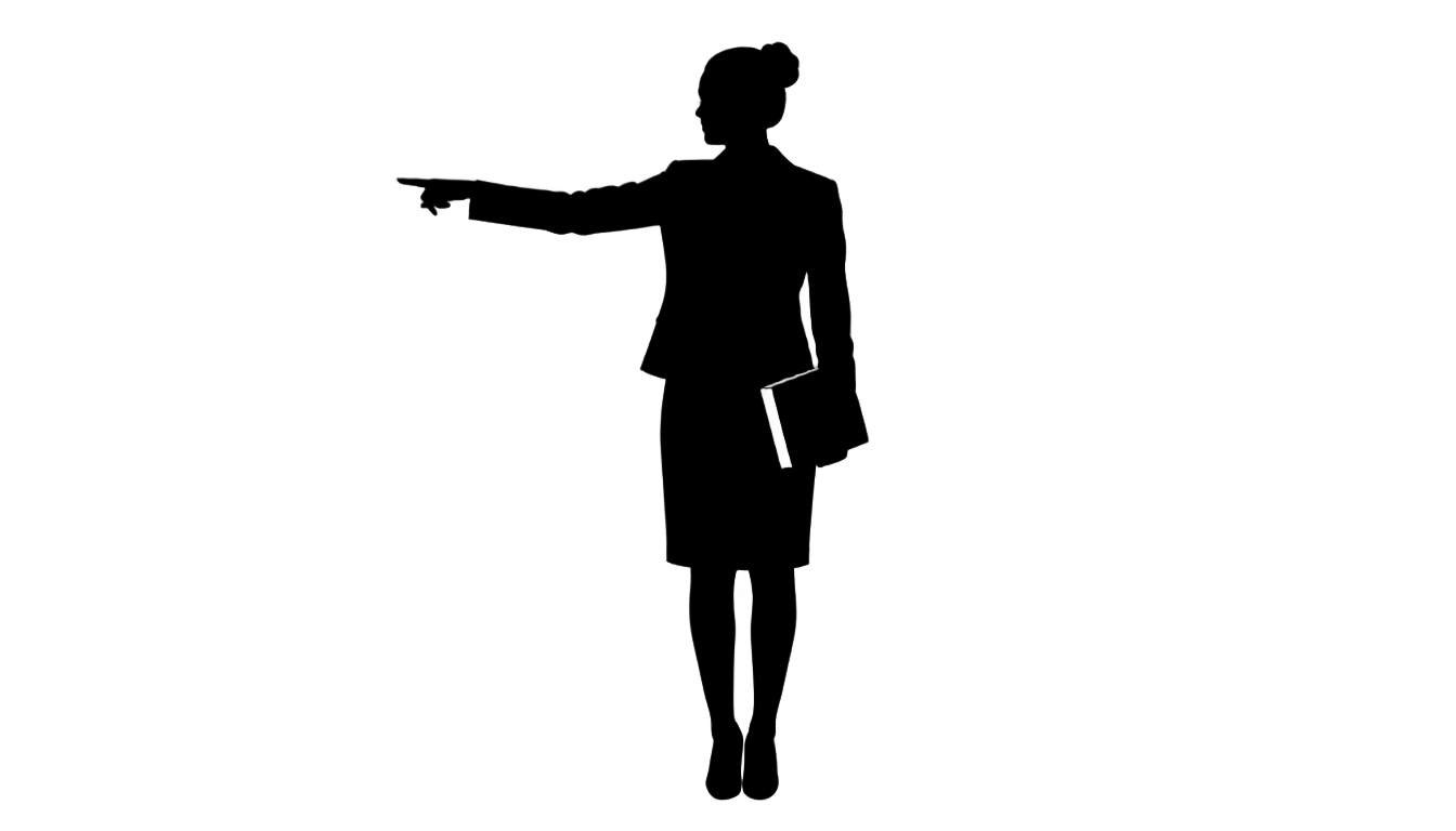 silhouette teacher png PNG transparent background