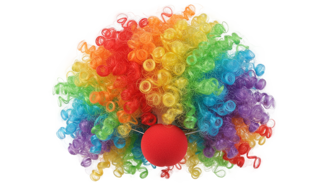 clown wig and nose png PNG transparent background