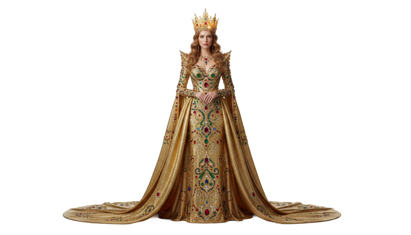 golden queen png PNG transparent background