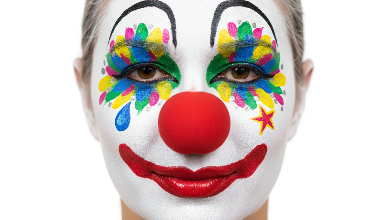 clown face paint png PNG transparent background