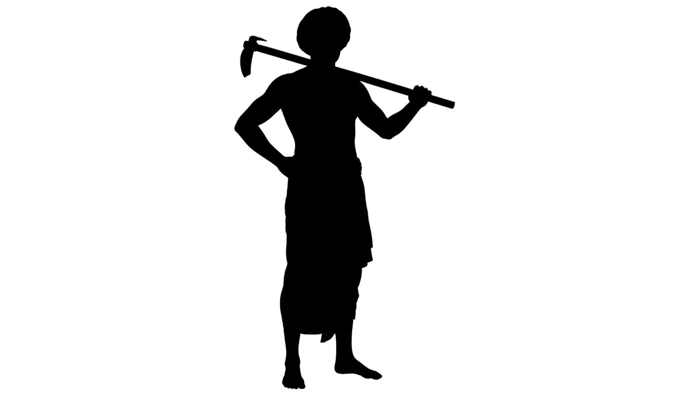 indian farmer silhouette png PNG transparent background