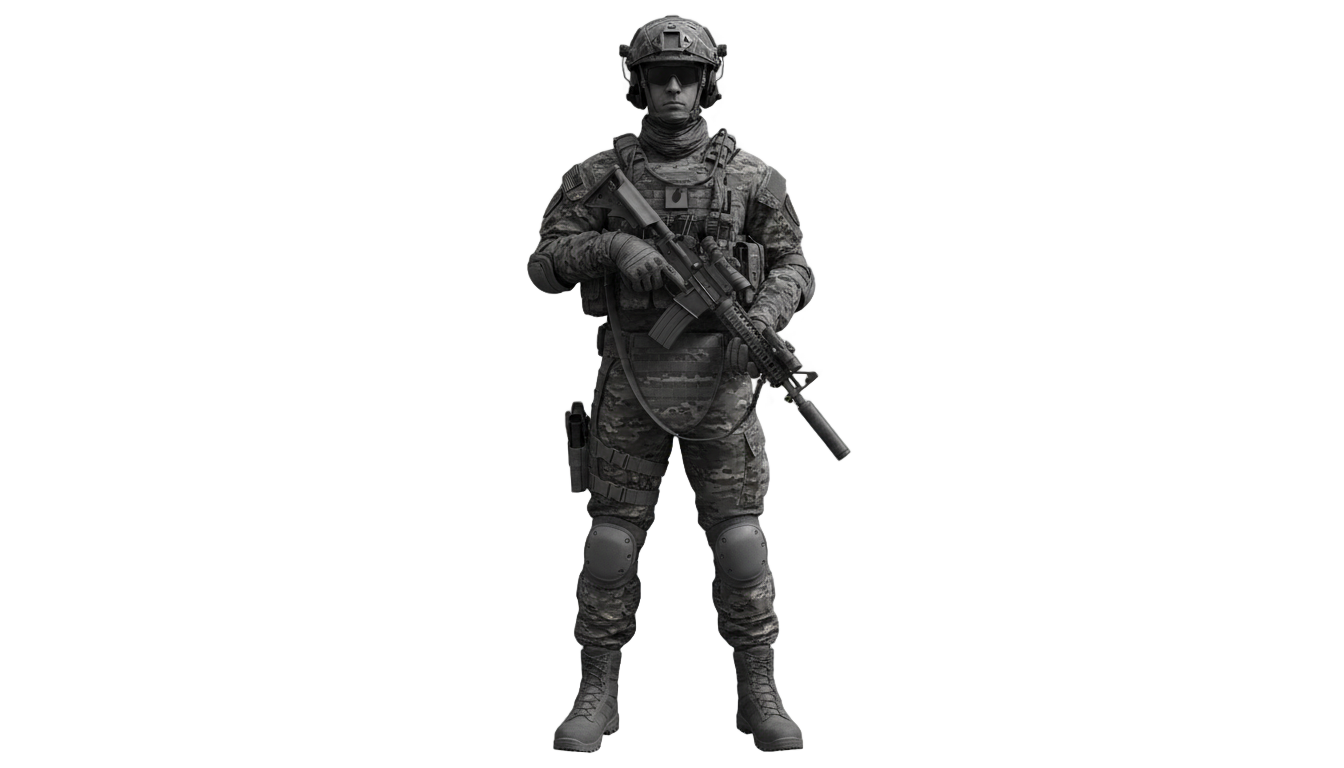 soldier png black and white PNG transparent background