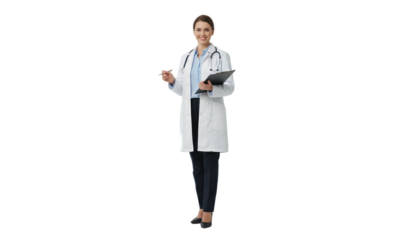 female doctor cartoon png PNG transparent background