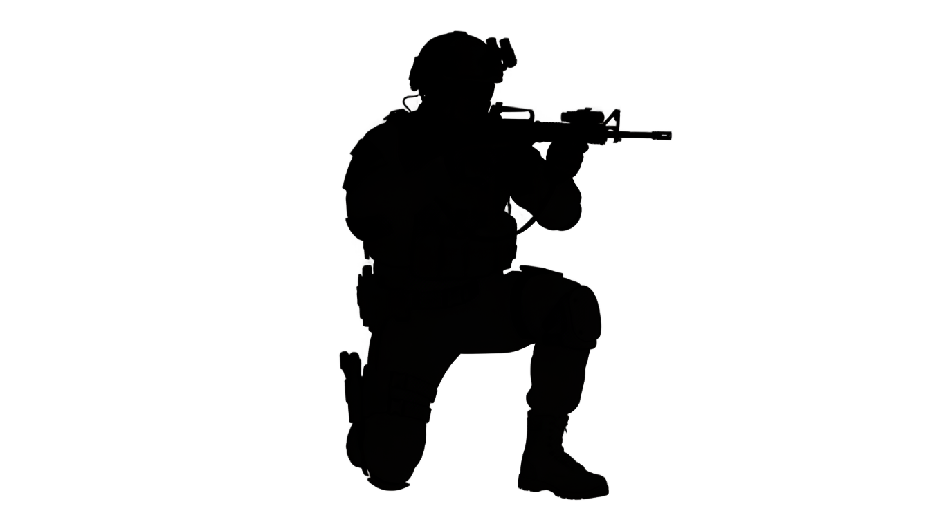 modern soldier silhouette png PNG transparent background