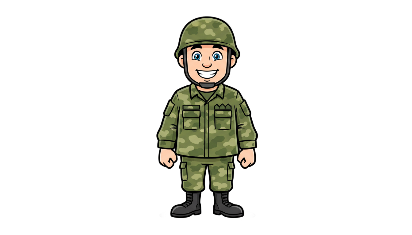 soldier png cartoon PNG transparent background
