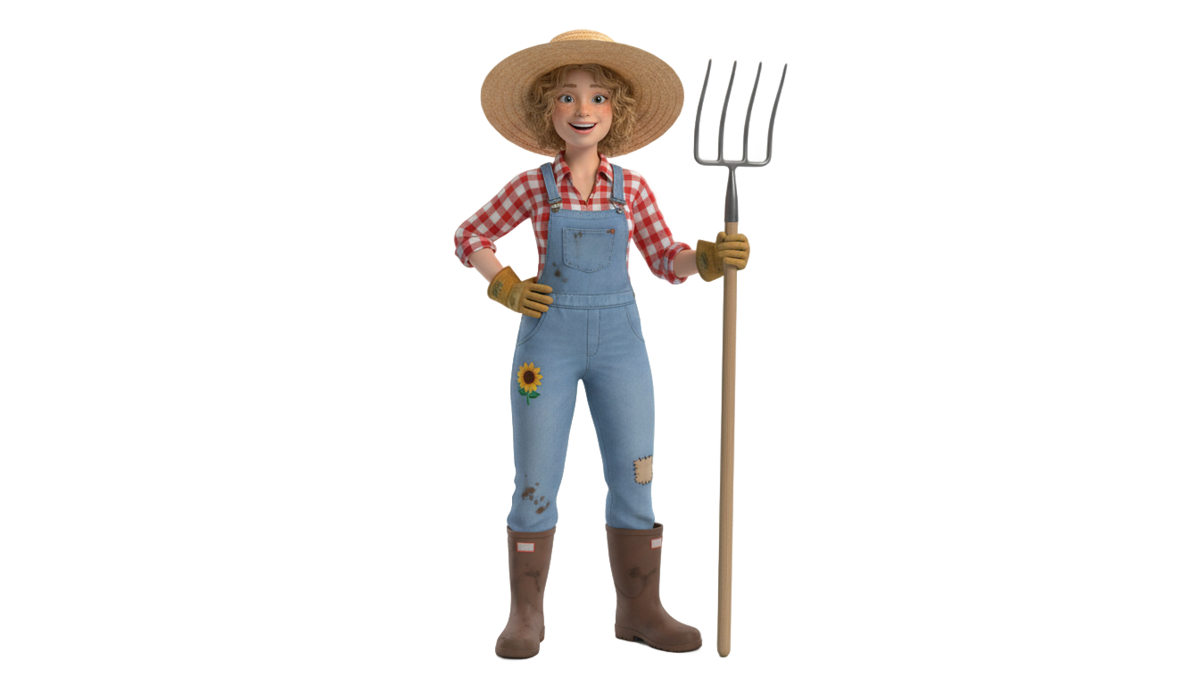female farmer clipart png PNG transparent background