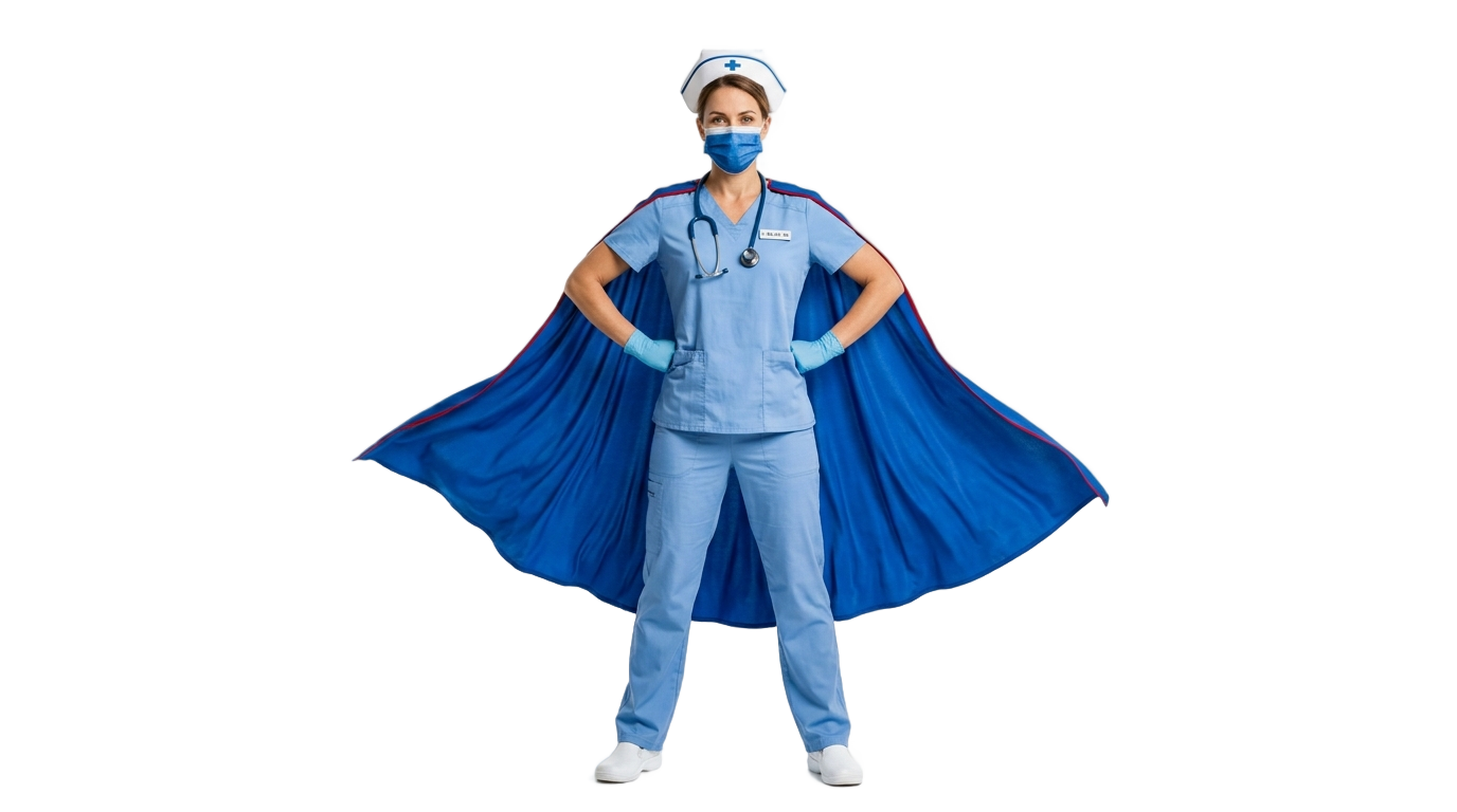 nurse superhero png PNG transparent background