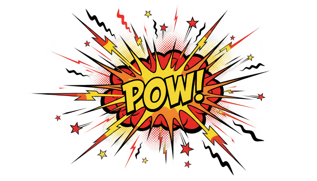 superhero pow png PNG transparent background