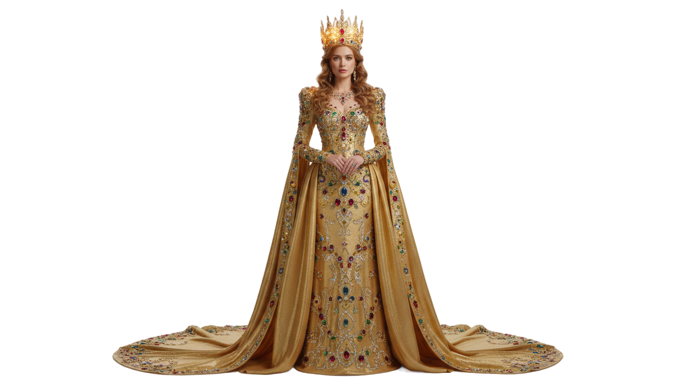 golden queen png PNG transparent background