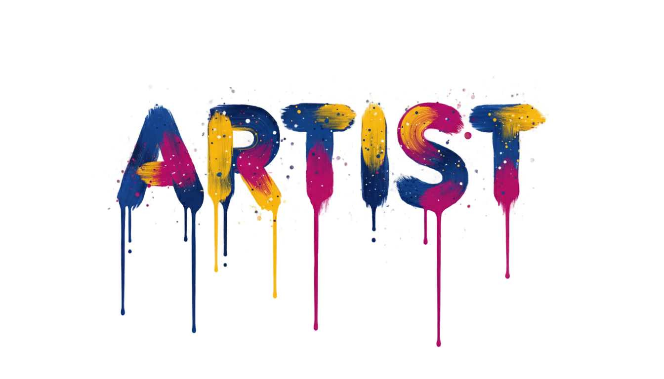 artist text png PNG transparent background