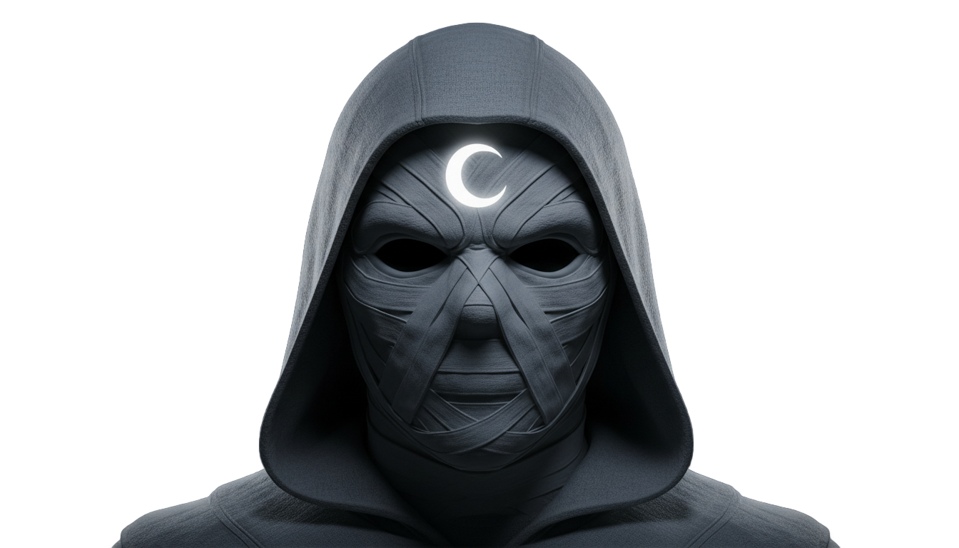 moon knight face png PNG transparent background