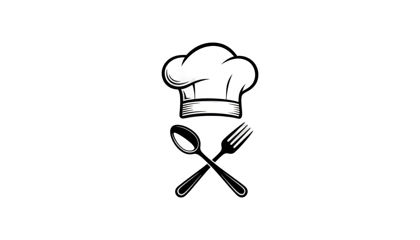 chef logo png black and white PNG transparent background