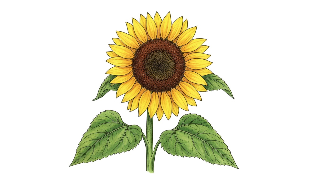 sunflower graphic png PNG transparent background