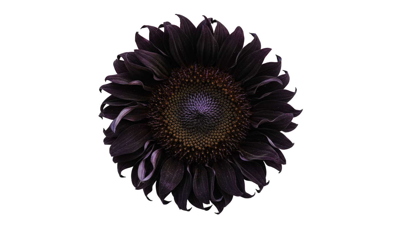 black sunflower png PNG transparent background