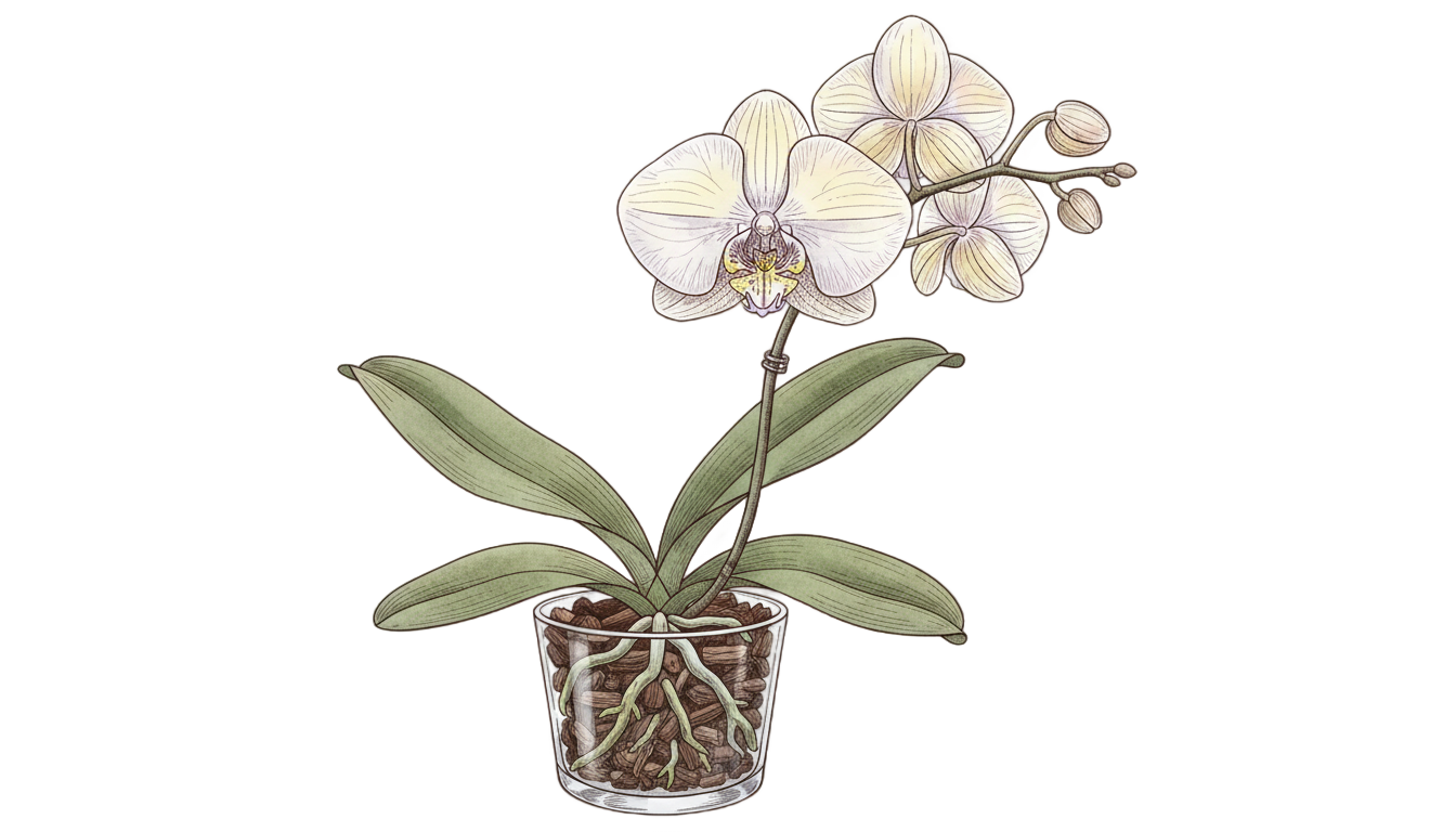 orchid drawing png PNG transparent background