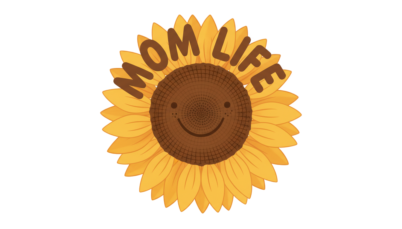 sunflower mom life png PNG transparent background