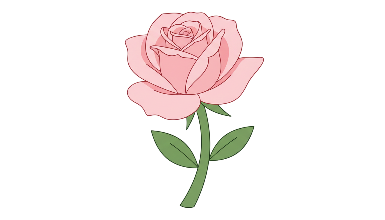 clipart pink rose png PNG transparent background