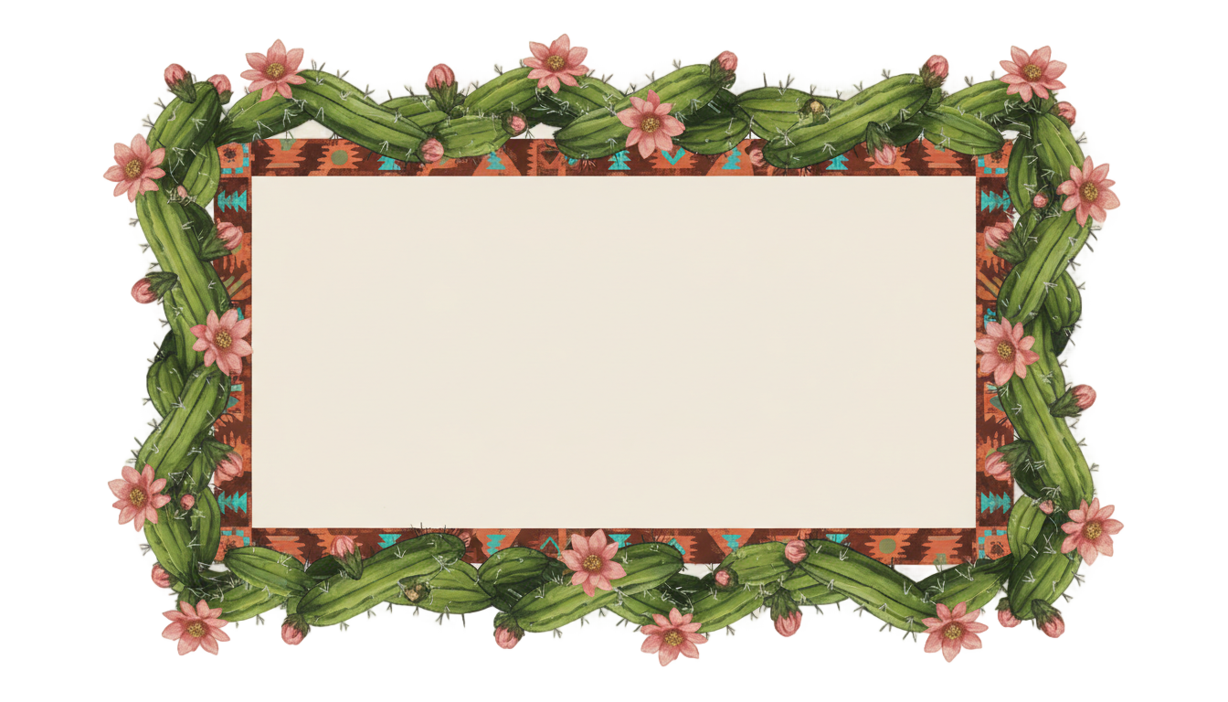 cactus frame png PNG transparent background