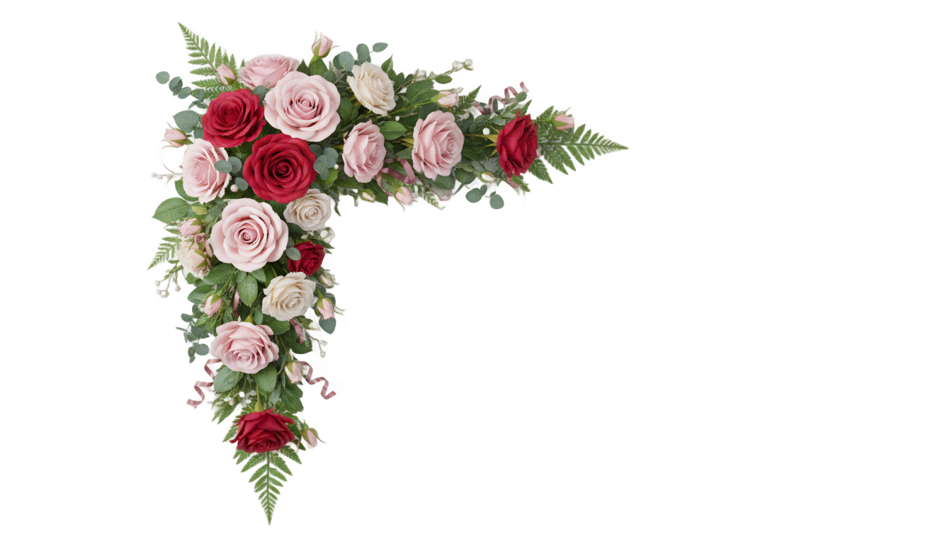 corner rose border png PNG transparent background