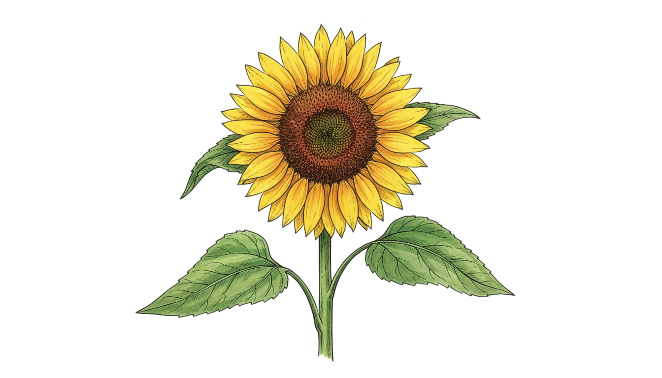 sunflower graphic png PNG transparent background