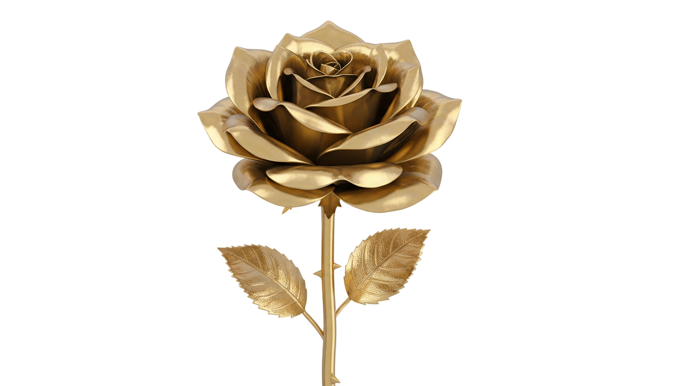 gold rose png PNG transparent background