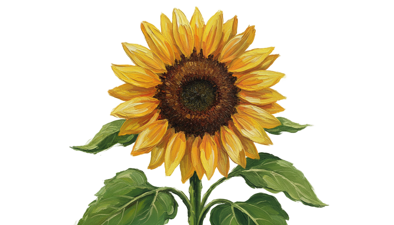 painted sunflower png PNG transparent background