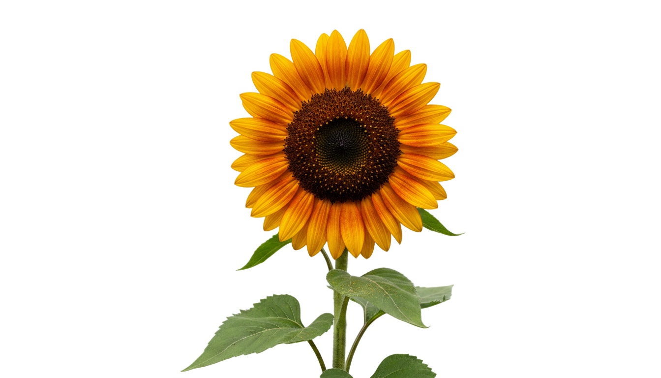 orange sunflower png PNG transparent background