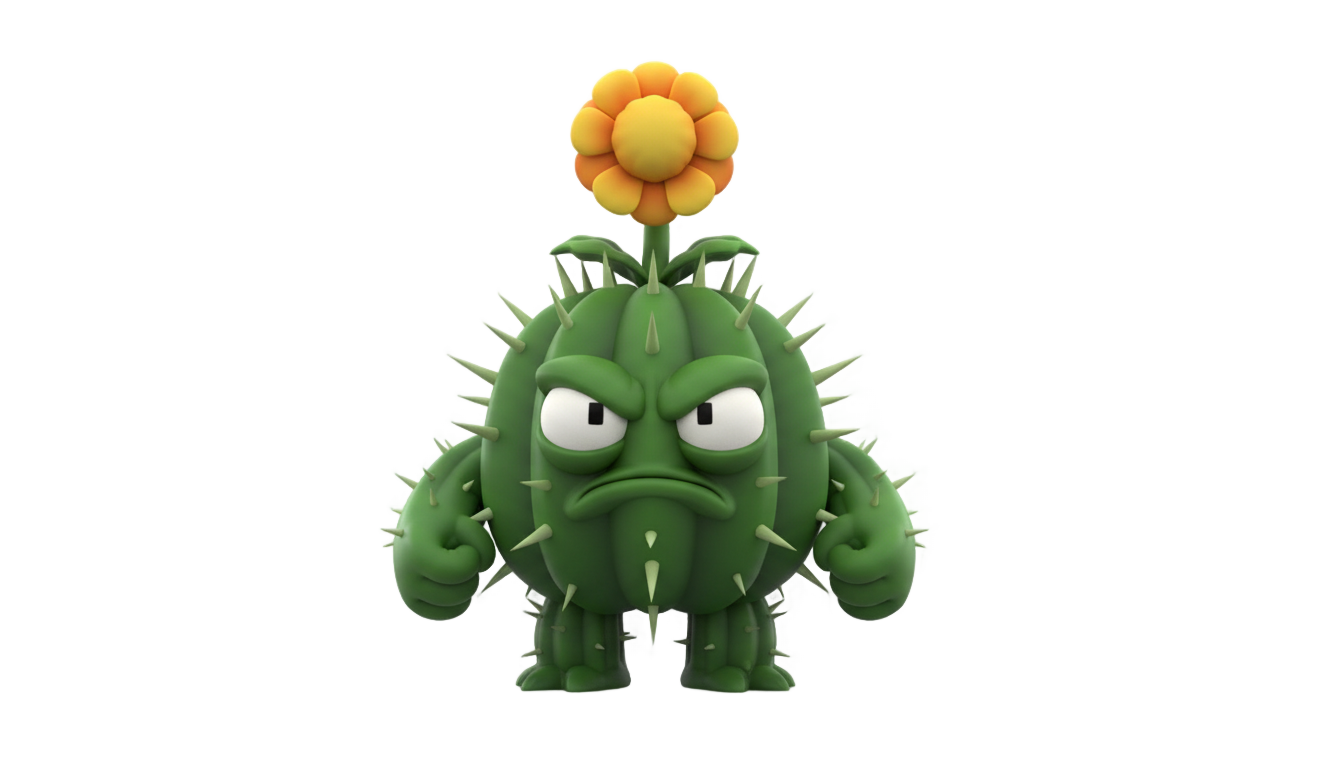 cactus pvz png PNG transparent background