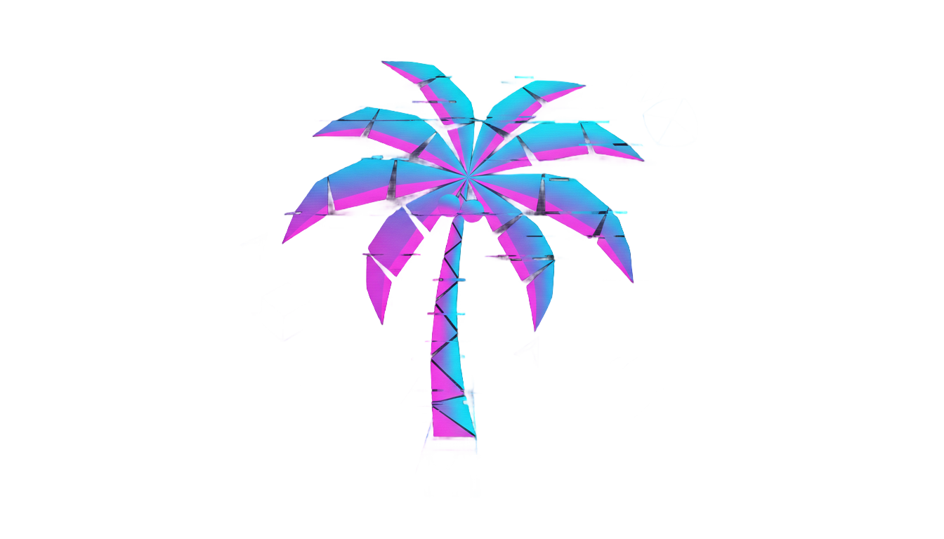 vaporwave palm tree png PNG transparent background