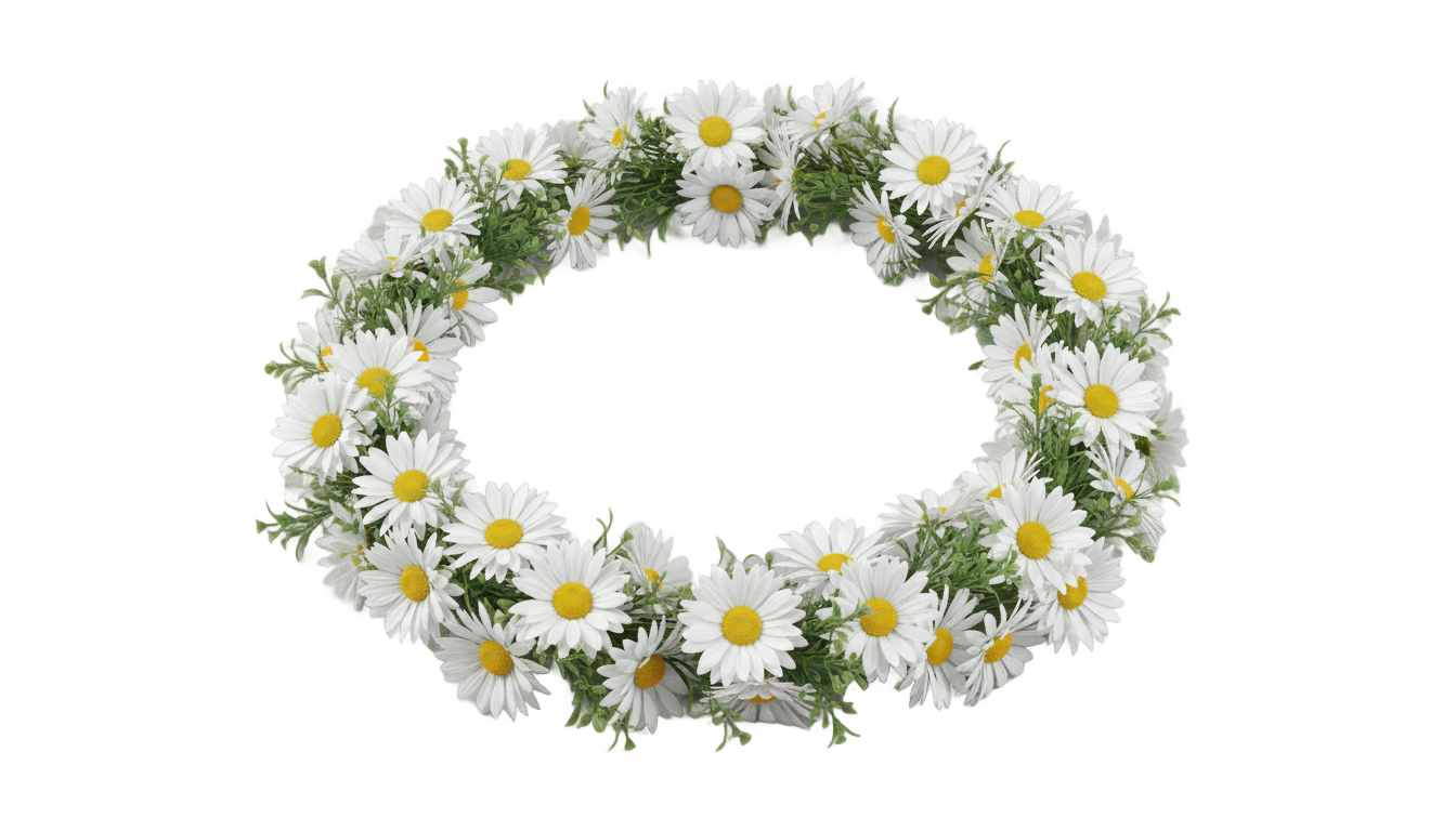 daisy flower crown png PNG transparent background