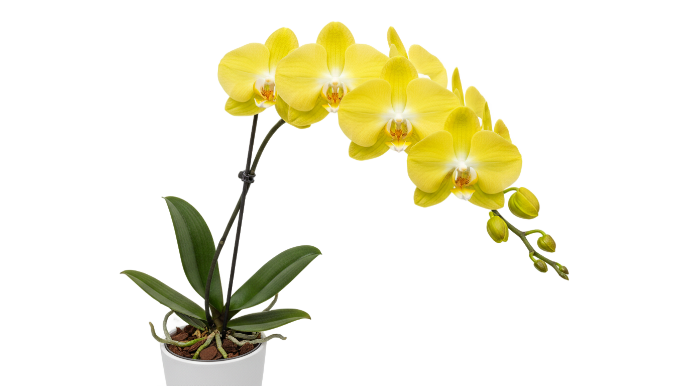 yellow orchid png PNG transparent background