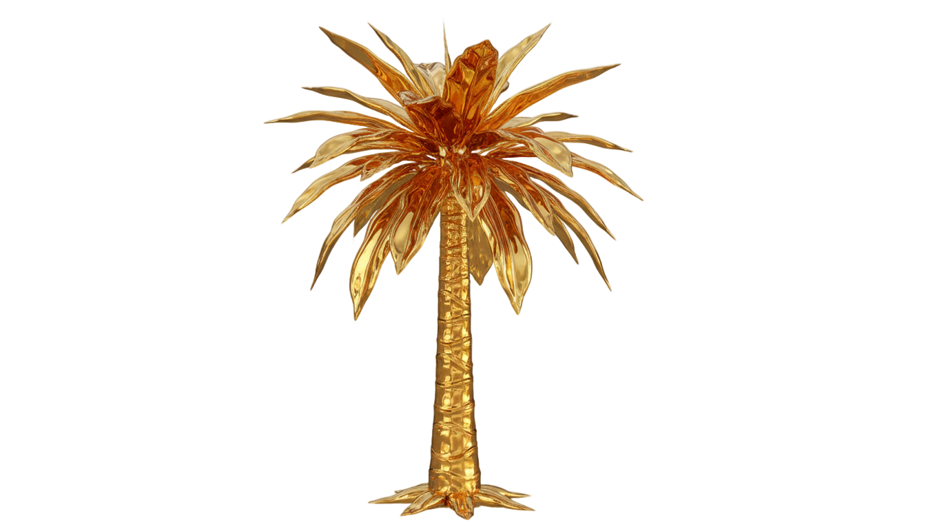 gold palm tree png PNG transparent background