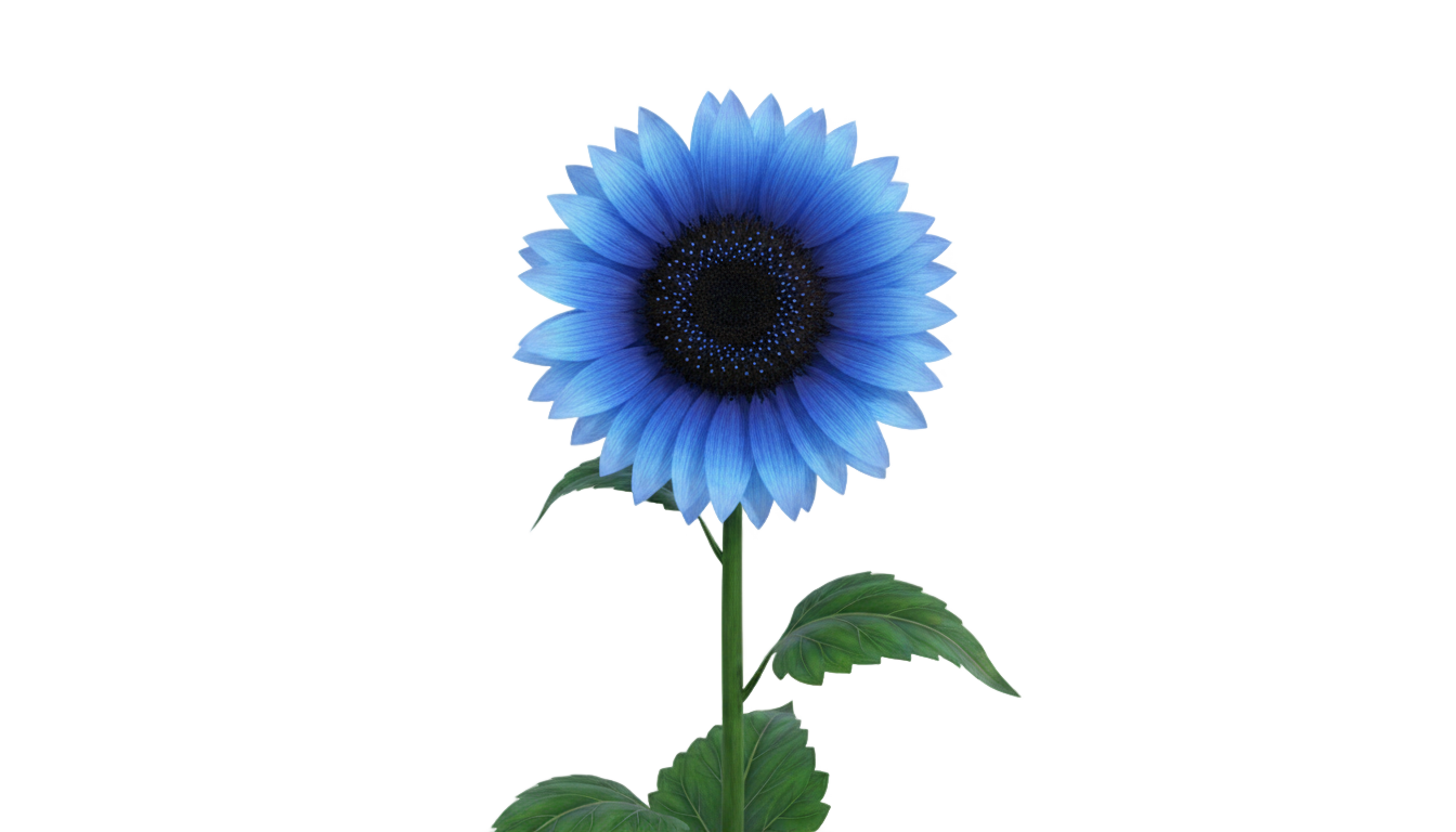 blue sunflower png PNG transparent background