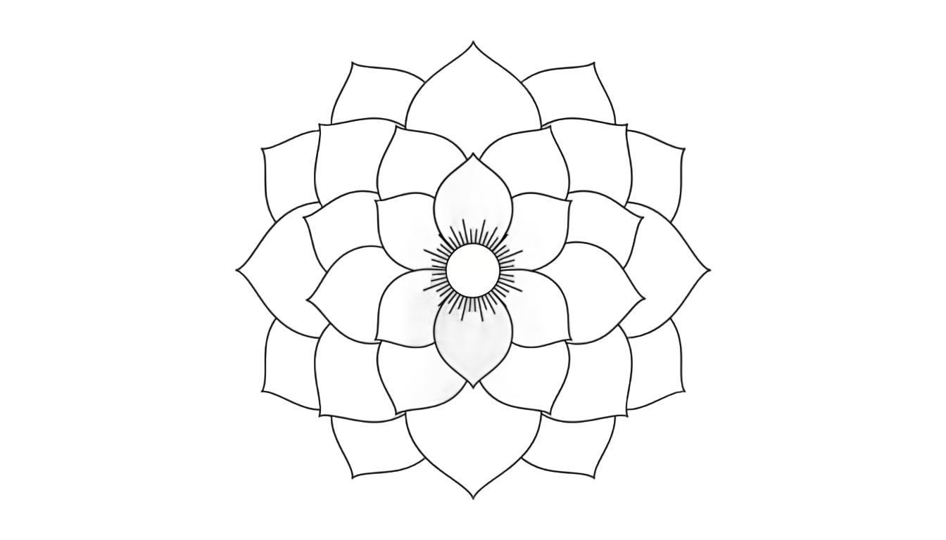 lotus outline png PNG transparent background