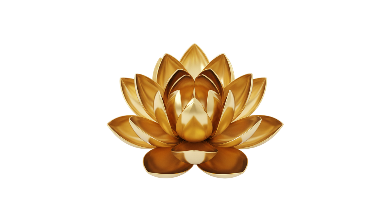 golden lotus logo png PNG transparent background
