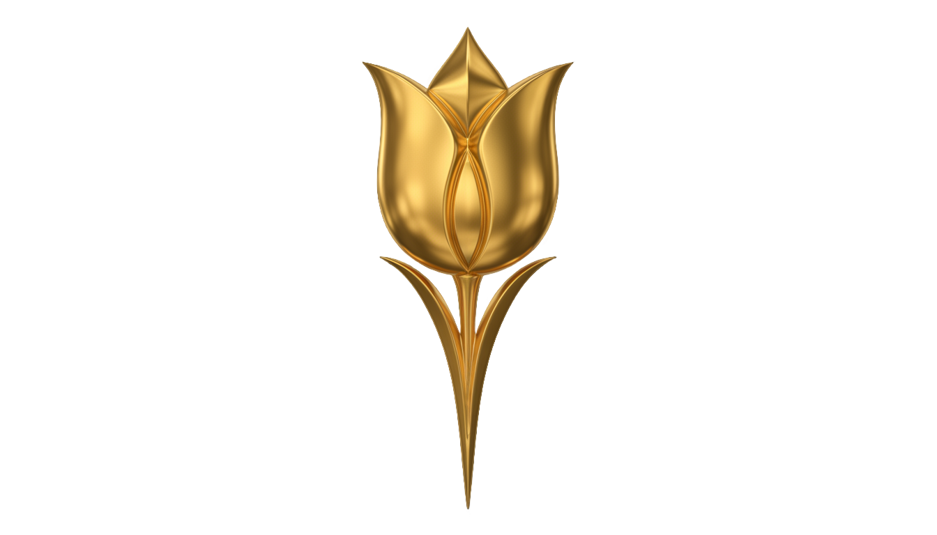 golden tulip logo png PNG transparent background
