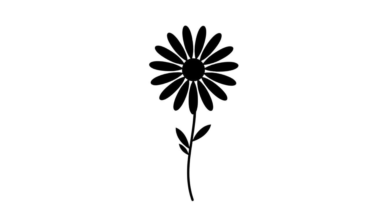 daisy silhouette png PNG transparent background
