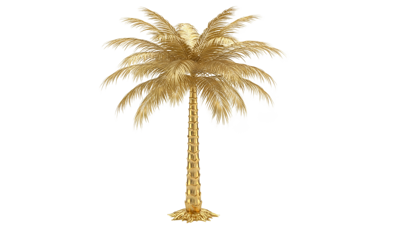 golden palm tree png PNG transparent background