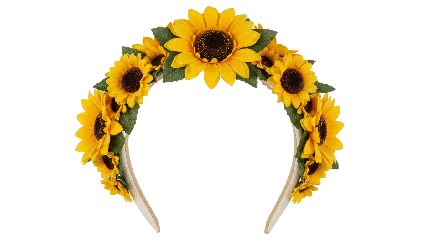 sunflower headband png PNG transparent background