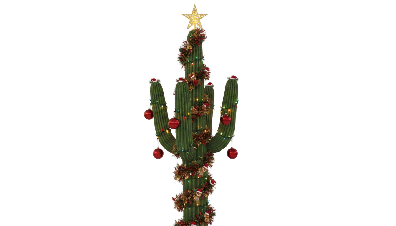 cactus christmas tree png PNG transparent background