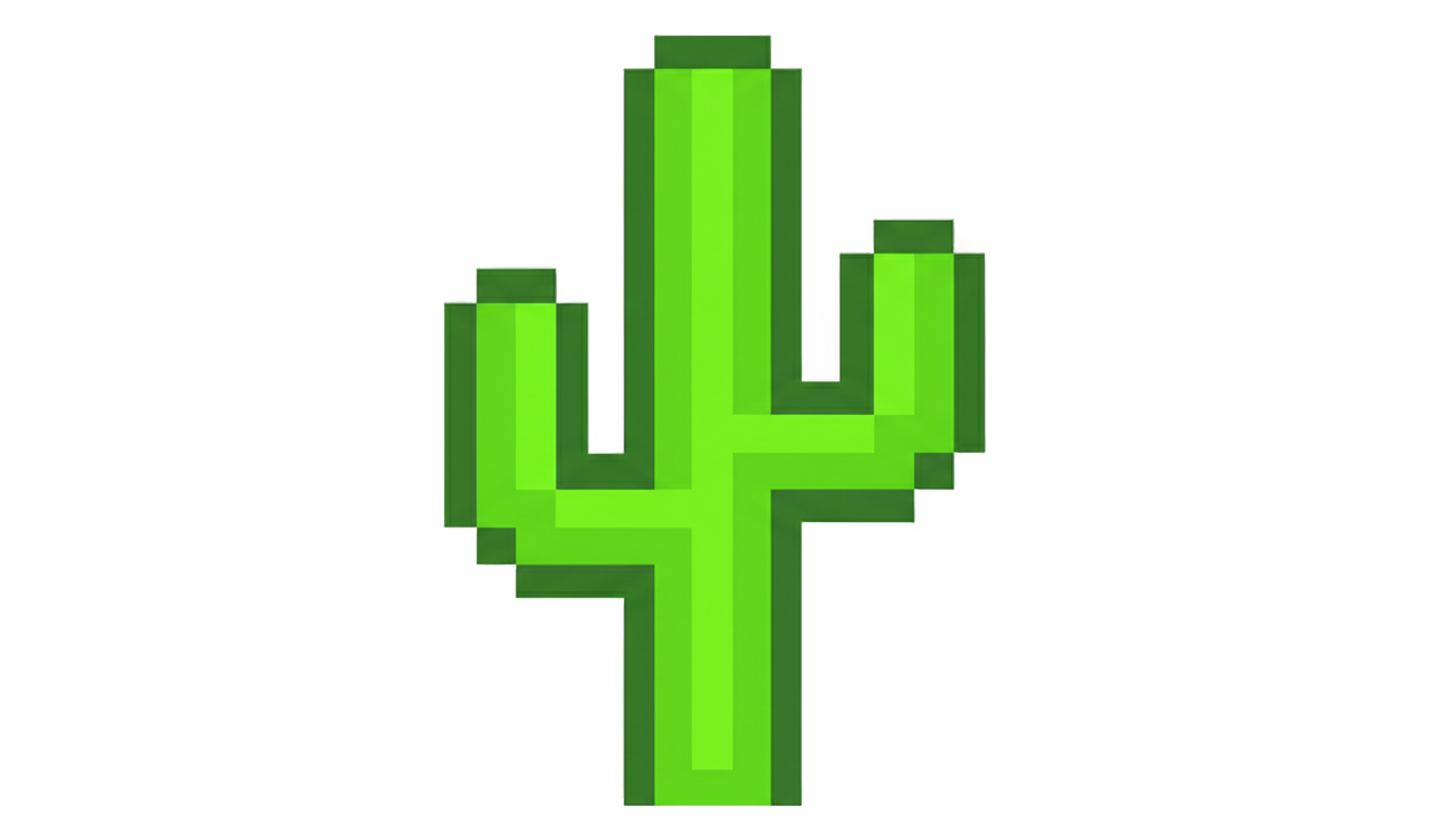 dino game cactus png PNG transparent background