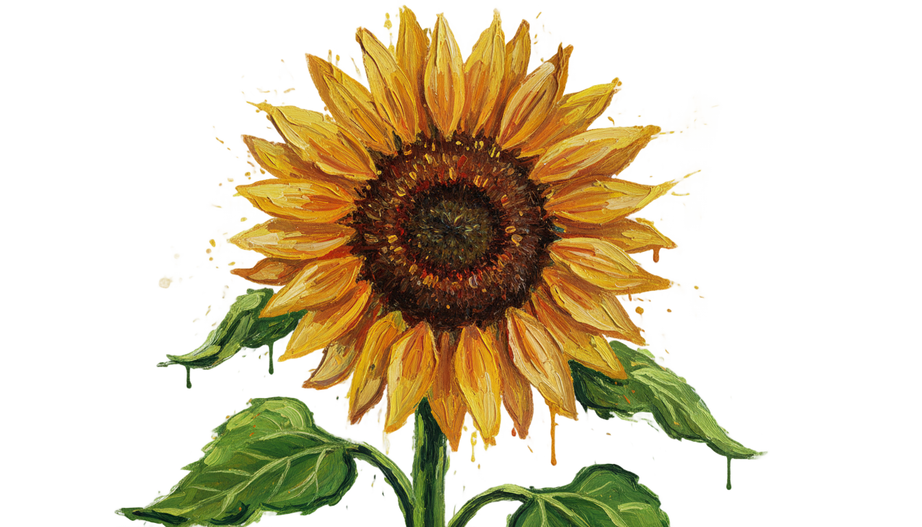 sunflower painting png PNG transparent background
