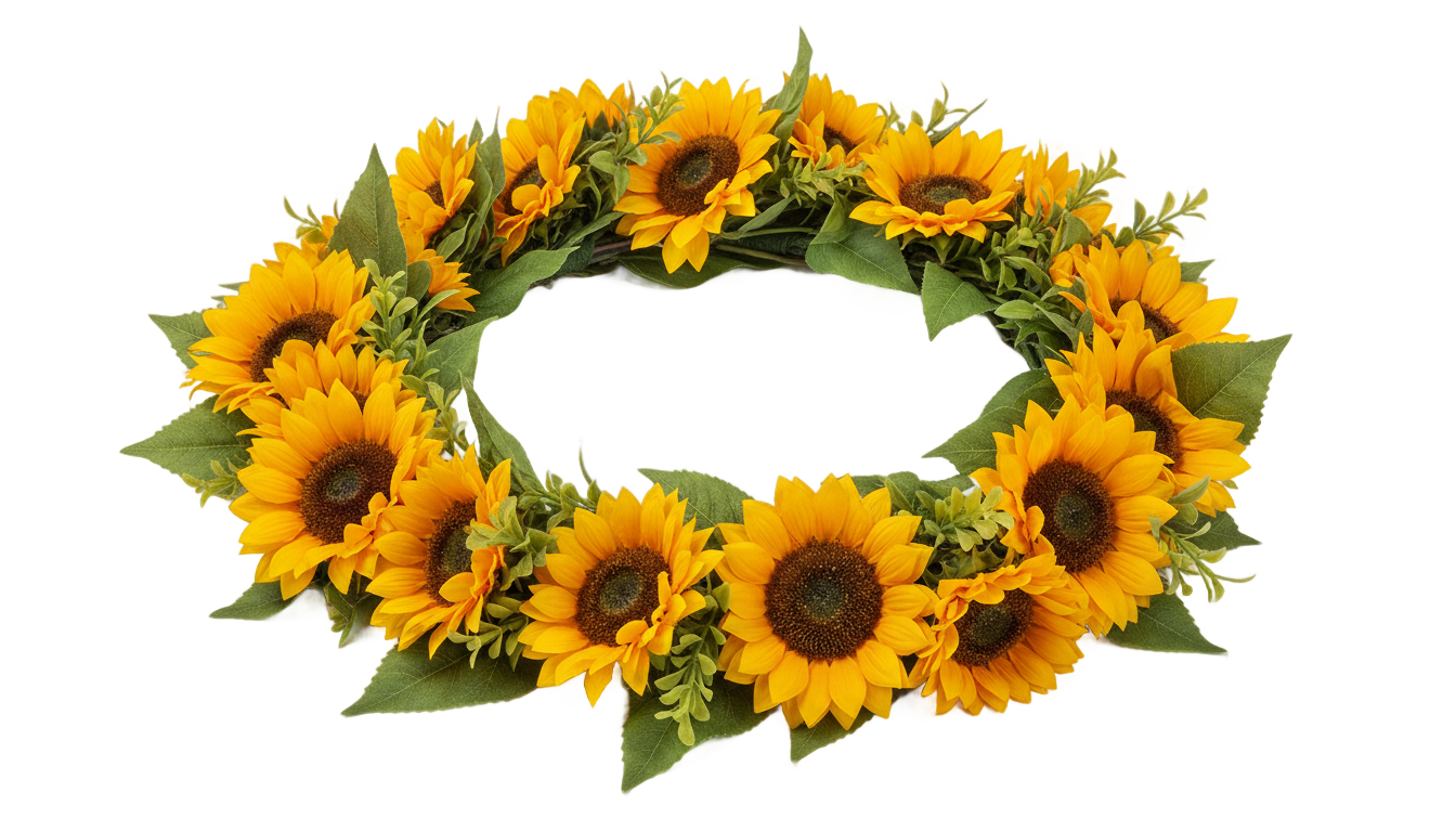 sunflower crown png PNG transparent background