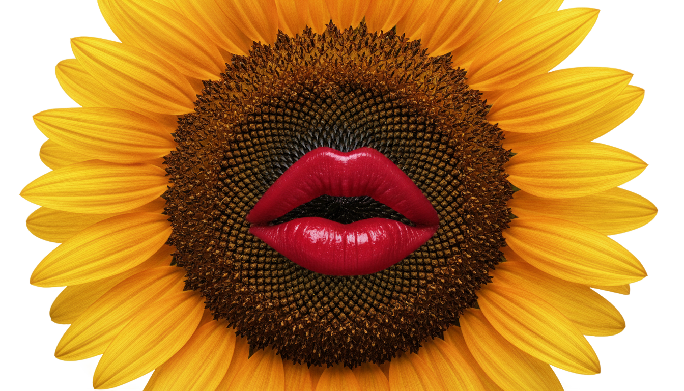 kiss png sunflower PNG transparent background