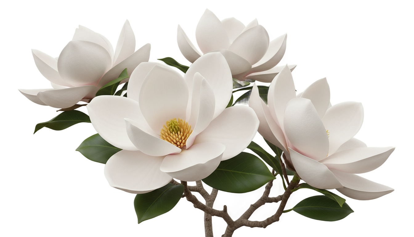 magnolia flowers png PNG transparent background