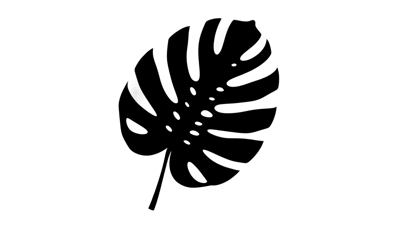 monstera silhouette png PNG transparent background