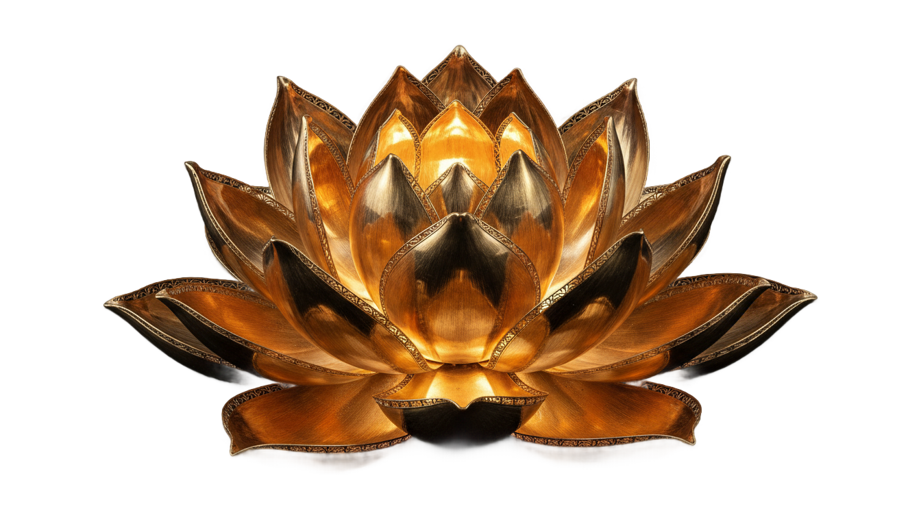 gold lotus png PNG transparent background