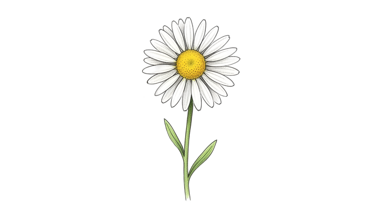 daisy flower drawing png PNG transparent background