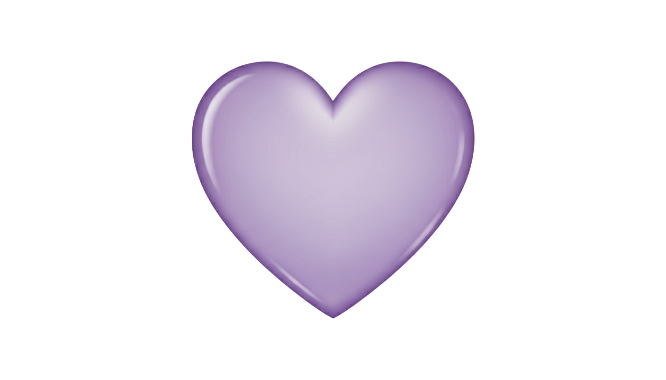 lavender heart png PNG transparent background