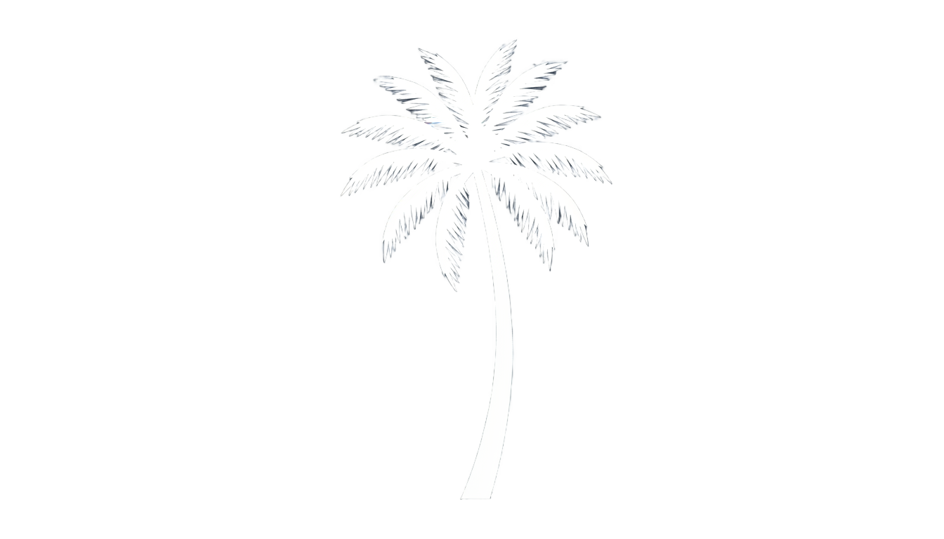 palm tree icon white png PNG transparent background